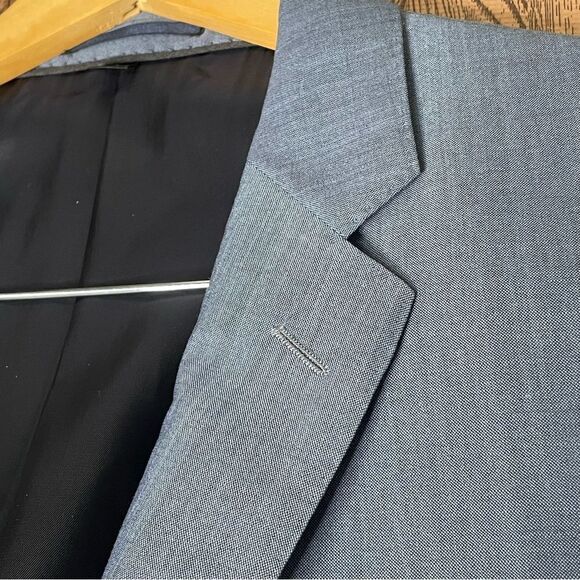 J Crew Ludlow Blazer Sport Coat Men’s Blazer 44L Blue American Woolens 2 Btn - Picture 6 of 14